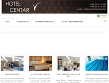 Tablet Screenshot of hotelcentar.com.mk